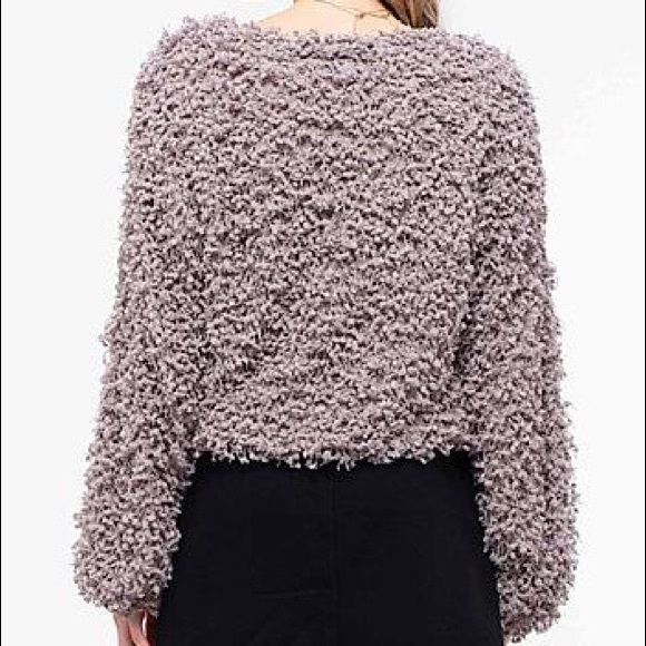 NWT Shaggy Popcorn Knit, Mauve - Picture 2 of 4